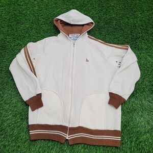 Vintage 80s MOD Hoodie Womens Large 21x25 Beige